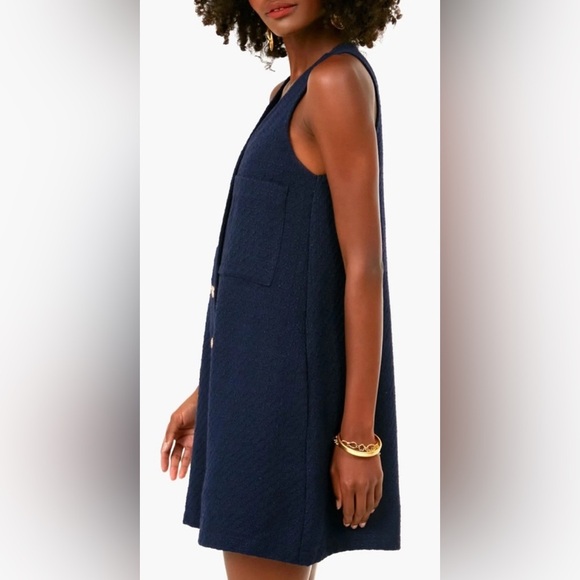 Pomander Place Tuckernuck Navy Textured Myla Sleeveless Shorts Romper XXL - Picture 3 of 9